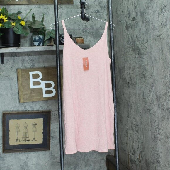 NWT State of Day Womens Fluid Knit Solid Tank Nightgown Blush Heather Pink S - Picture 2 of 5